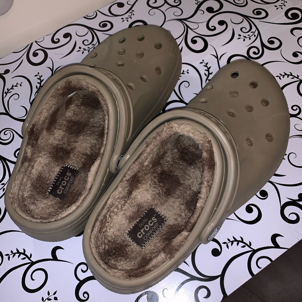 Fur lined crocs